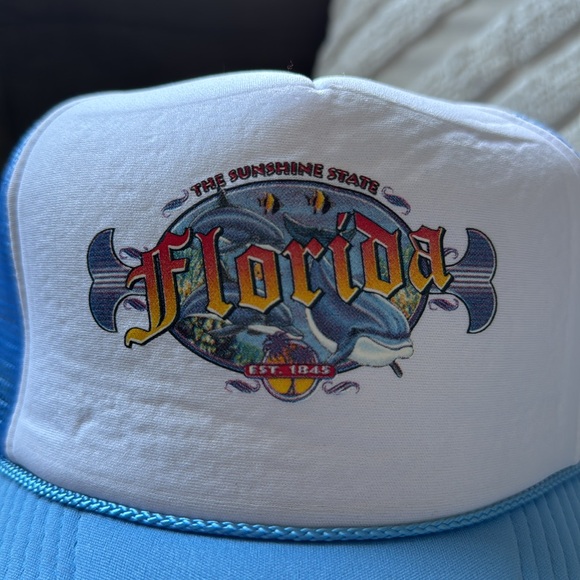 Vintage Florida Sunshine State Snapback / 90s / Mesh Trucker Style - Picture 3 of 7